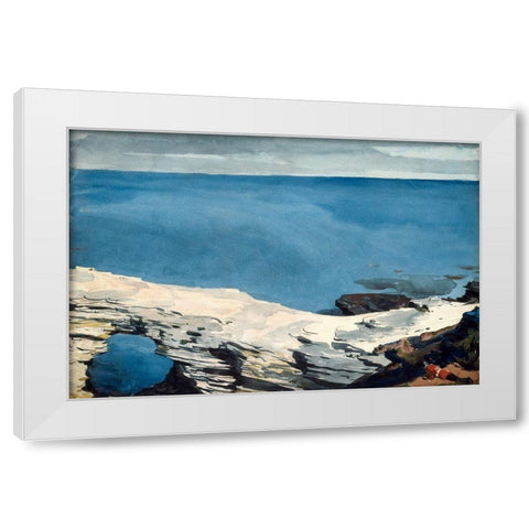 Natural Bridge, Bermuda White Modern Wood Framed Art Print by Homer, Winslow