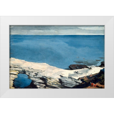 Natural Bridge, Bermuda White Modern Wood Framed Art Print by Homer, Winslow