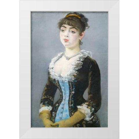 Madame Michel-Lévy White Modern Wood Framed Art Print by Manet, Edouard