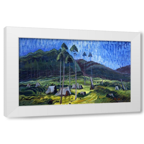 Odds and Ends White Modern Wood Framed Art Print by Carr, Emily