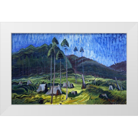 Odds and Ends White Modern Wood Framed Art Print by Carr, Emily