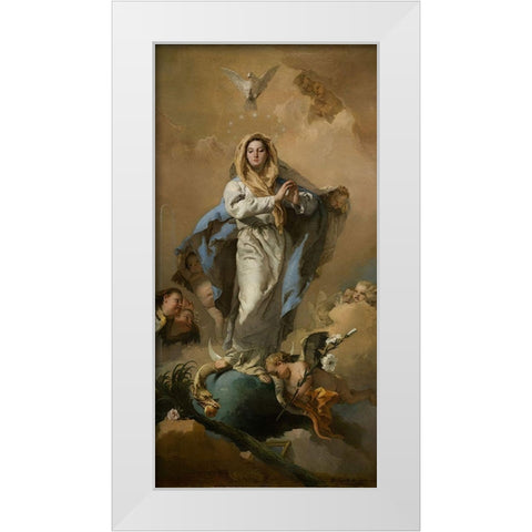 The Immaculate Conception White Modern Wood Framed Art Print by Tiepolo, Giovanni Battista