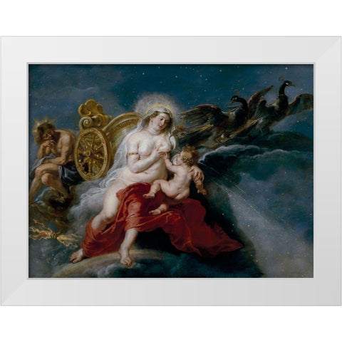 The Origin of the Milky Way White Modern Wood Framed Art Print by Rubens, Peter Paul