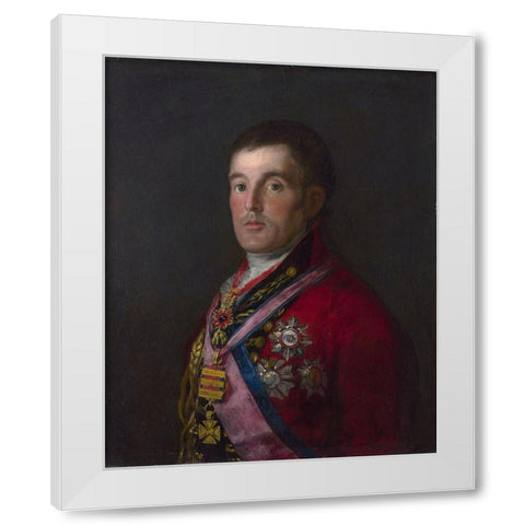 The Duke of Wellington White Modern Wood Framed Art Print by Goya, Francisco
