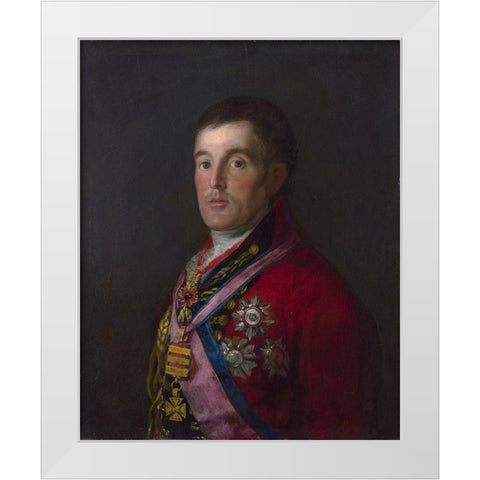 The Duke of Wellington White Modern Wood Framed Art Print by Goya, Francisco