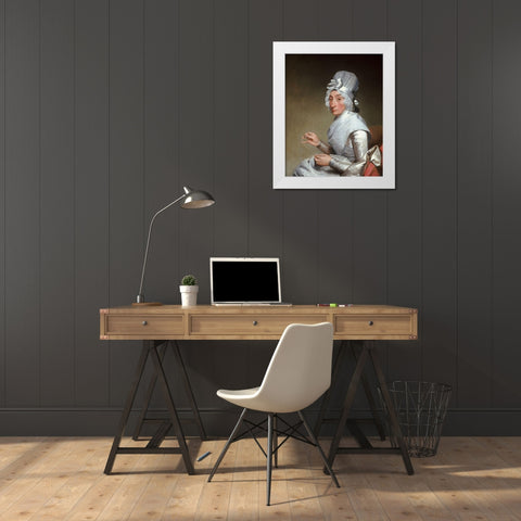 Catherine Brass Yates White Modern Wood Framed Art Print by Stuart, Gilbert