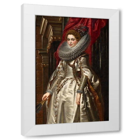Marchesa Brigida Spinola Doria  White Modern Wood Framed Art Print by Rubens, Peter Paul