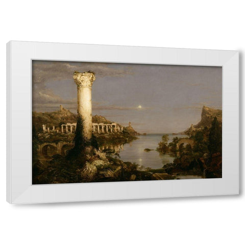 The Course of Empire Desolation White Modern Wood Framed Art Print by Cole, Thomas