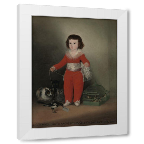 Manuel Osorio Manrique de Zuniga White Modern Wood Framed Art Print by Goya, Francisco