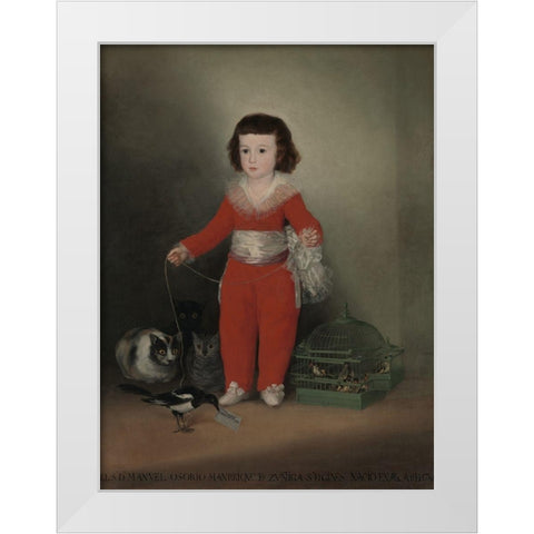 Manuel Osorio Manrique de Zuniga White Modern Wood Framed Art Print by Goya, Francisco