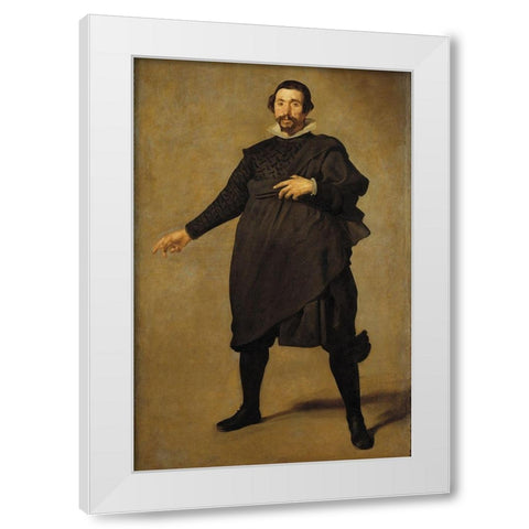 Portrait of Pablo de Valladolid White Modern Wood Framed Art Print by Velazquez, Diego