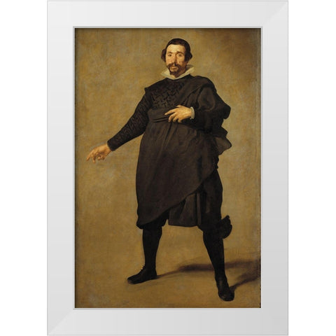 Portrait of Pablo de Valladolid White Modern Wood Framed Art Print by Velazquez, Diego