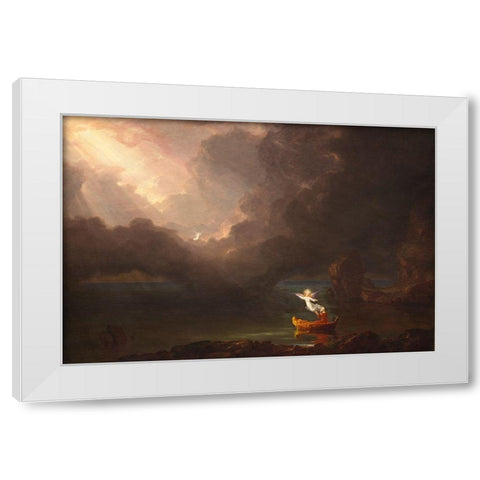 The Voyage of Life Old Age White Modern Wood Framed Art Print by Cole, Thomas