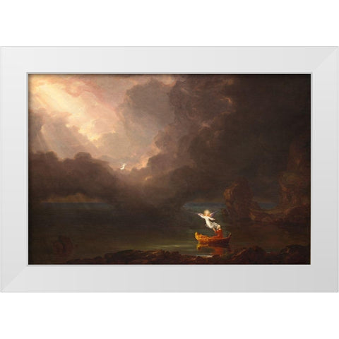 The Voyage of Life Old Age White Modern Wood Framed Art Print by Cole, Thomas