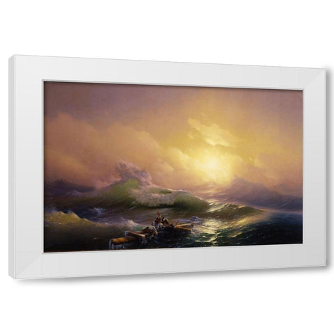 The Ninth Wave White Modern Wood Framed Art Print by Aivazovsky, Ivan