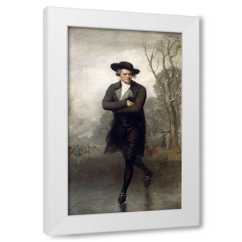 The Skater White Modern Wood Framed Art Print by Stuart, Gilbert