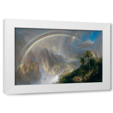 Rainy Season in the Tropics White Modern Wood Framed Art Print by Church, Frederic Edwin
