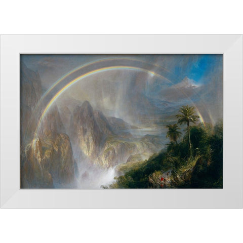 Rainy Season in the Tropics White Modern Wood Framed Art Print by Church, Frederic Edwin