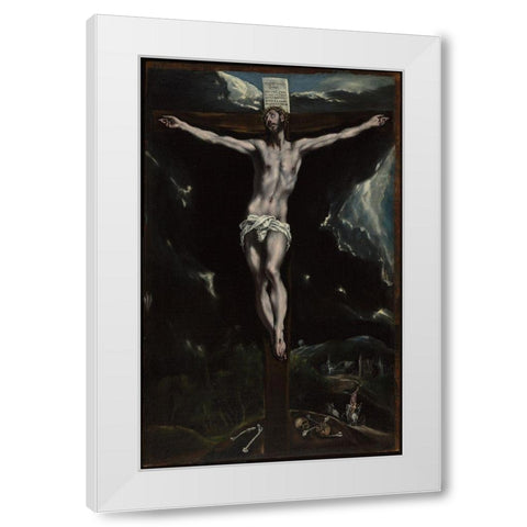 Christ on the Cross White Modern Wood Framed Art Print by El Greco