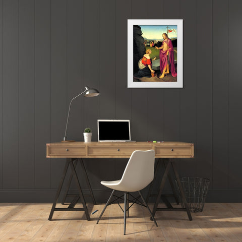 Easter Morning White Modern Wood Framed Art Print by Overbeck, Friedrich