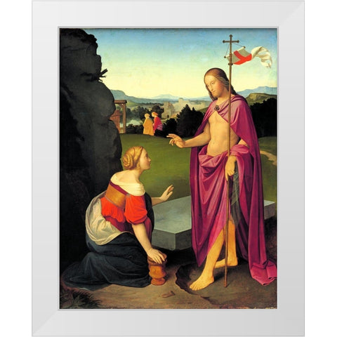 Easter Morning White Modern Wood Framed Art Print by Overbeck, Friedrich