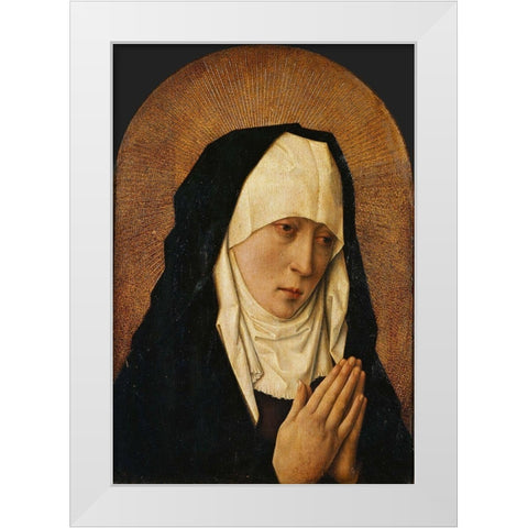 Mater Dolorosa White Modern Wood Framed Art Print by Bouts, Dirk