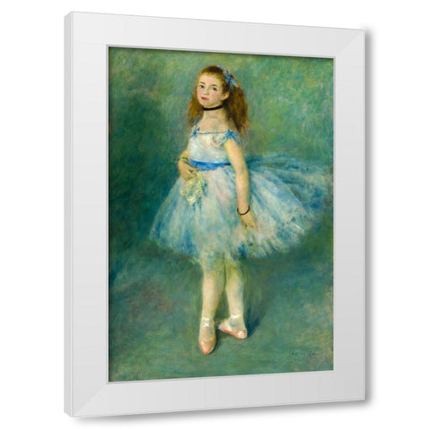 The Dancer White Modern Wood Framed Art Print by Renoir, Pierre-Auguste