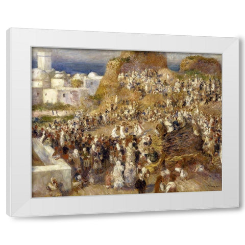 The Mosque White Modern Wood Framed Art Print by Renoir, Pierre-Auguste