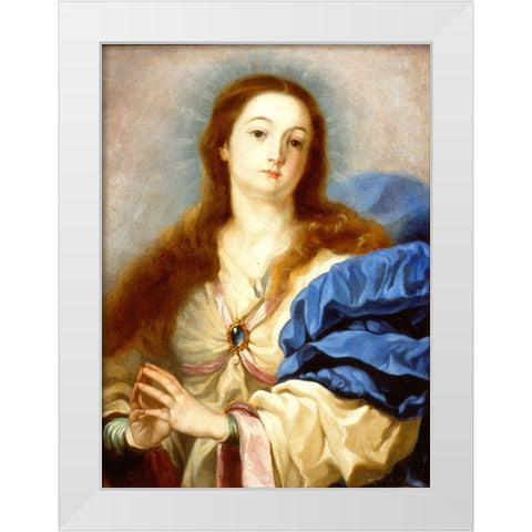 The Immaculate Conception White Modern Wood Framed Art Print by Manuel, Padre