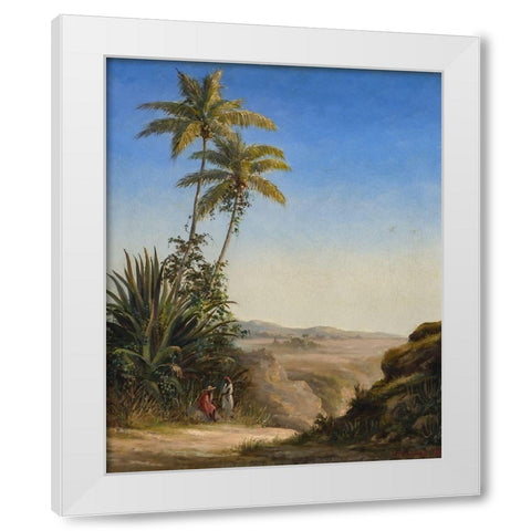 Landscape, St. Thomas White Modern Wood Framed Art Print by Pissarro, Camille