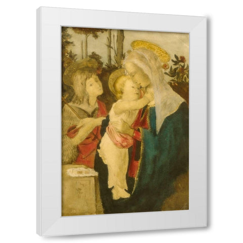 Copy after Botticelli White Modern Wood Framed Art Print by Weir, J Alden