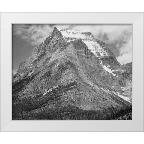 Going-to-the-Sun Mountain-Glacier National Park-Montana White Modern Wood Framed Art Print by Adams, Ansel