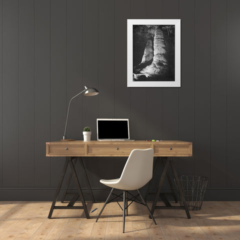 Hall of Giants-Big Room-Carlsbad Caverns National Park-New Mexico White Modern Wood Framed Art Print by Adams, Ansel