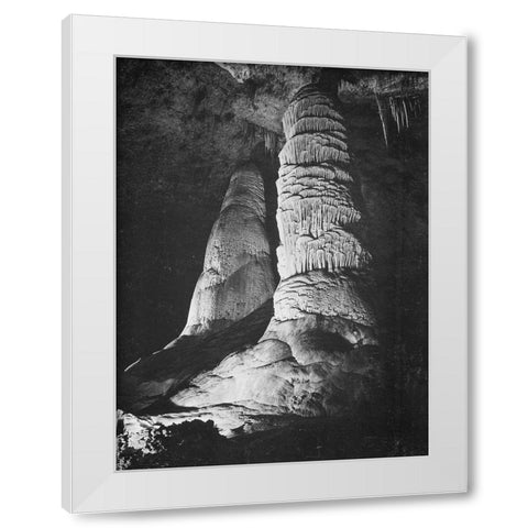 Hall of Giants-Big Room-Carlsbad Caverns National Park-New Mexico White Modern Wood Framed Art Print by Adams, Ansel