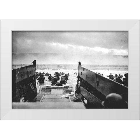 Into the Jaws of Death White Modern Wood Framed Art Print by U.S. Coast Guard