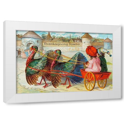 Thanksgiving Towne. We are a comin White Modern Wood Framed Art Print by Missouri History Museum