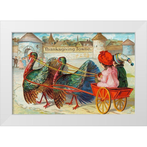 Thanksgiving Towne. We are a comin White Modern Wood Framed Art Print by Missouri History Museum
