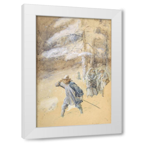 Illustration 4 for Little Peter A Christmas Morality for Children of Any Age White Modern Wood Framed Art Print by Brock, Charles Edmund
