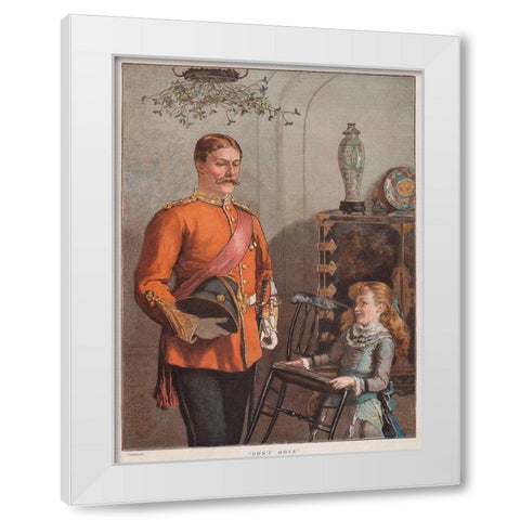 Dont Move White Modern Wood Framed Art Print by Christmas Number of The Graphic