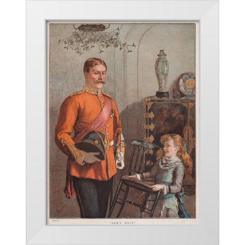 Dont Move White Modern Wood Framed Art Print by Christmas Number of The Graphic