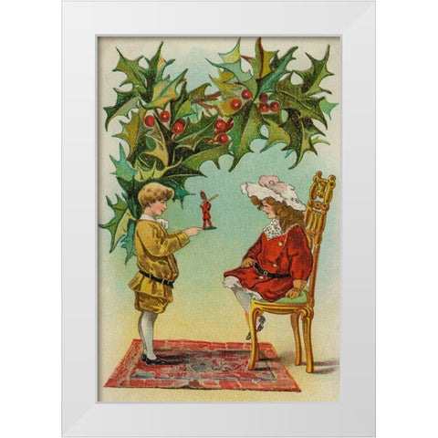 I wish you a Merry Christmas White Modern Wood Framed Art Print by Missouri History Museum