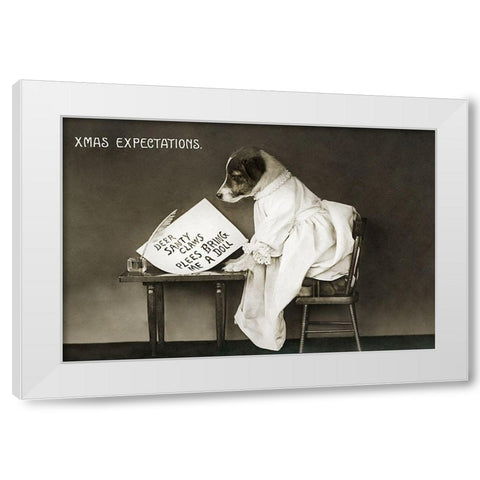 Xmas expectations White Modern Wood Framed Art Print by Wallach, Miriam and Ira D