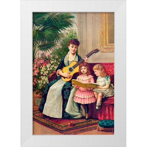 The Christmas Carol White Modern Wood Framed Art Print by Hatch Lith Co