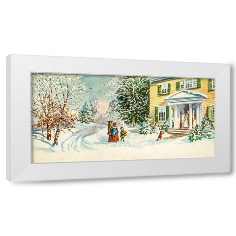 To the Folks Back Home White Modern Wood Framed Art Print by Owen Card Publishing Co