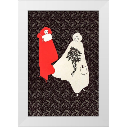 Christmas Poster  White Modern Wood Framed Art Print by Bradley, Will