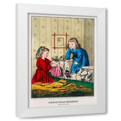 Christmas Morning after Daylight White Modern Wood Framed Art Print by The Kellogg & Bulkeley Co