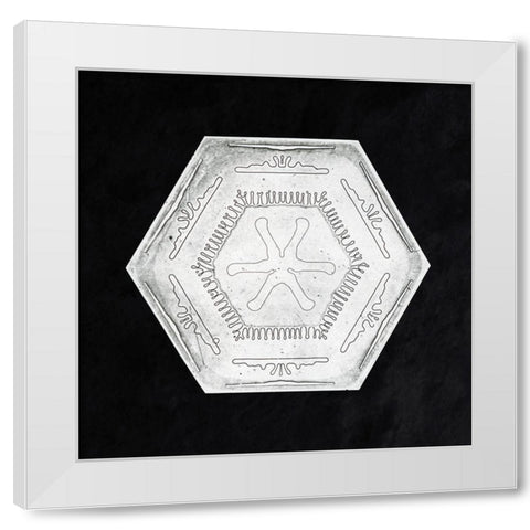 Snowflake 10B White Modern Wood Framed Art Print by Bentley, Wilson
