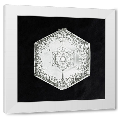 Snowflake 951 White Modern Wood Framed Art Print by Bentley, Wilson