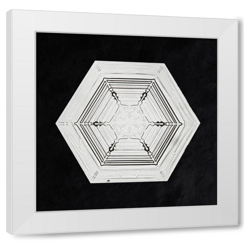 Snowflake 234 White Modern Wood Framed Art Print by Bentley, Wilson
