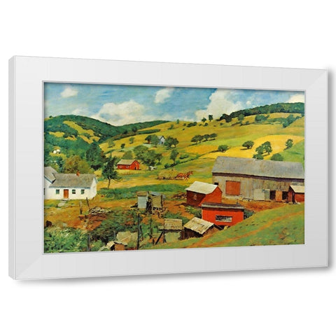 Shreyvogel Farm White Modern Wood Framed Art Print by Shreyvogel, Charles